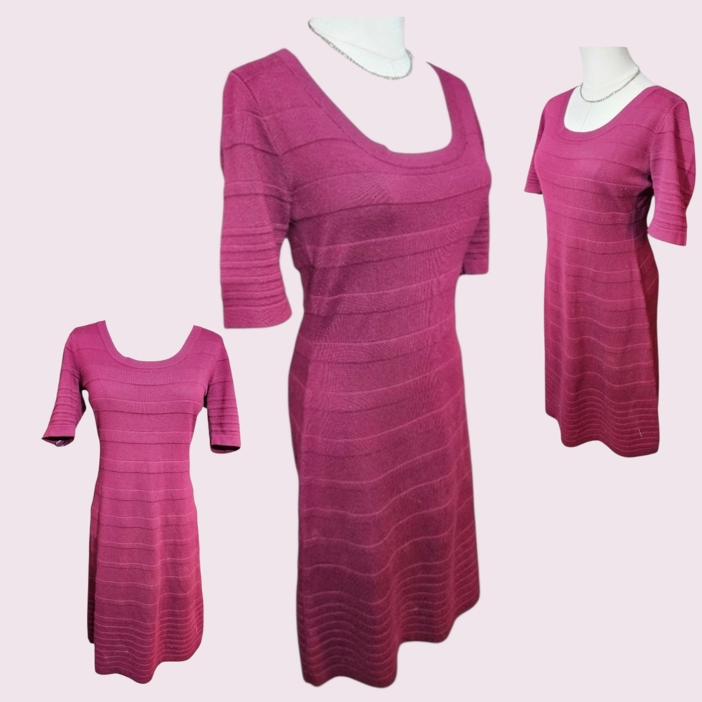 Calvin Klein Raspberry Sweater Dress, Size Medium